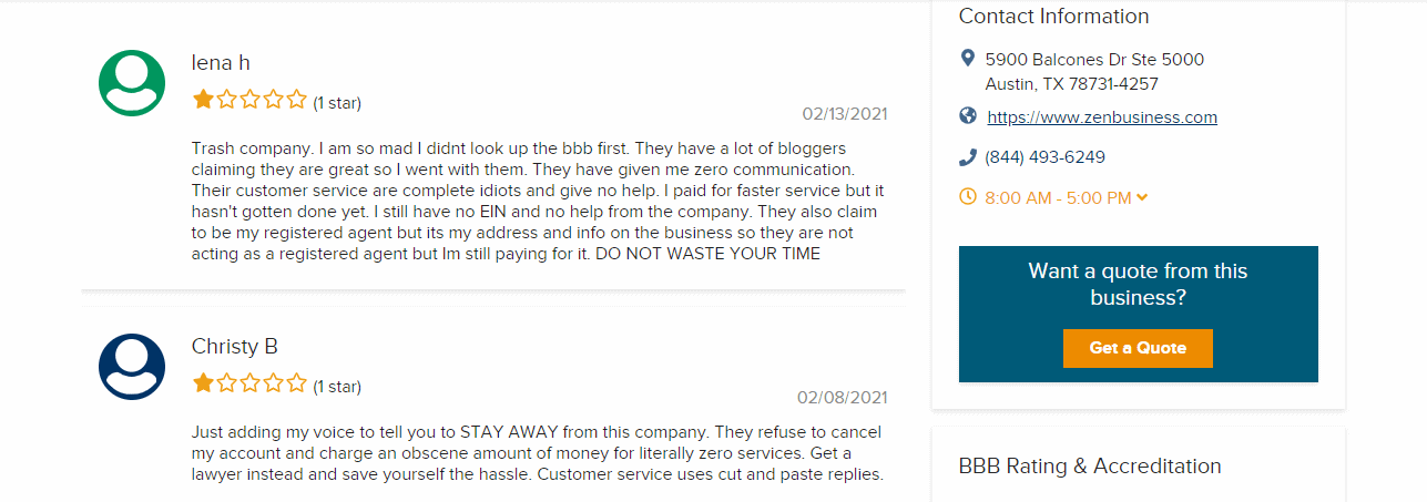 BBB Reviews