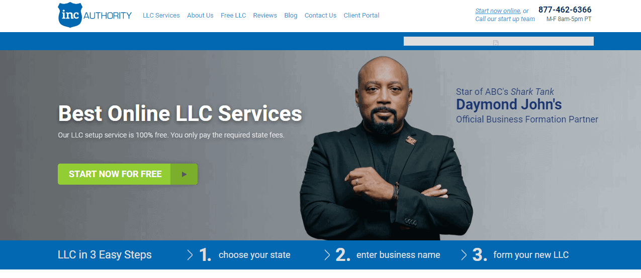 Inc Authority Start Page