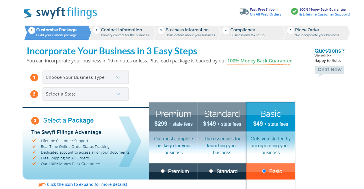 Swyft Filings Packages