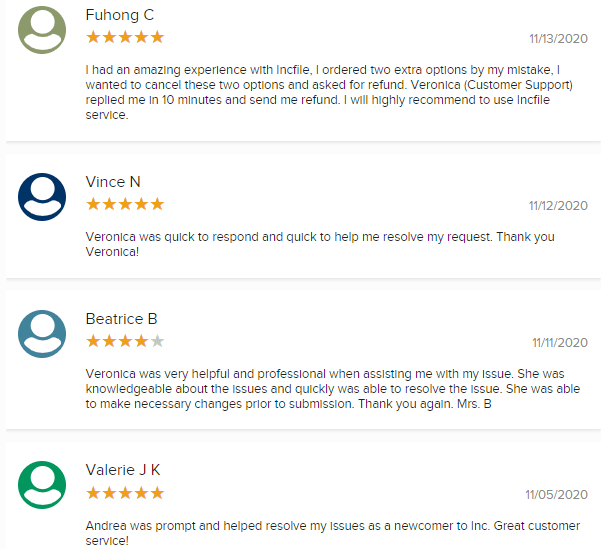 IncFile Customers Complaining about service.