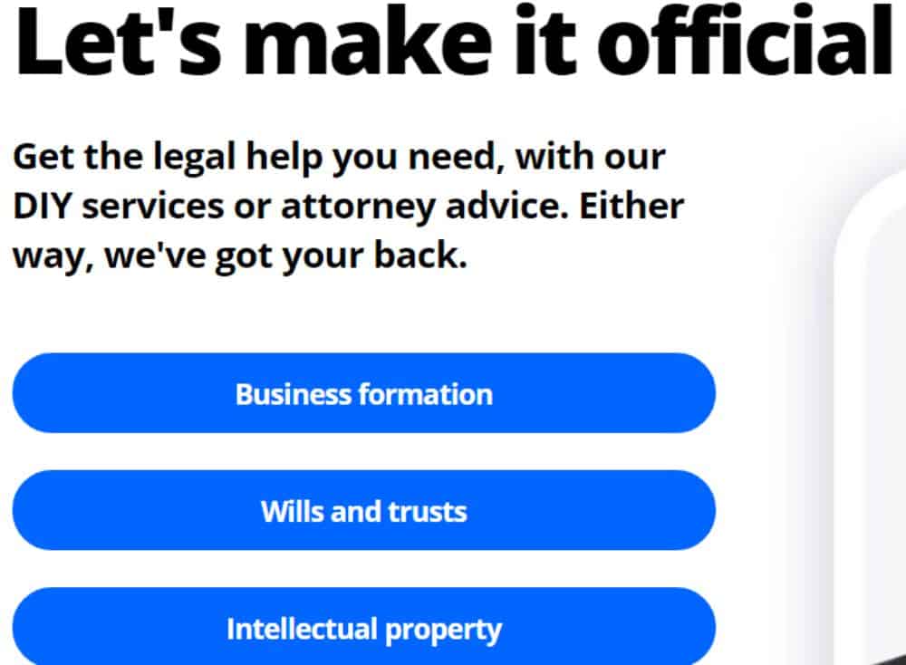 How LegalZoom does it.