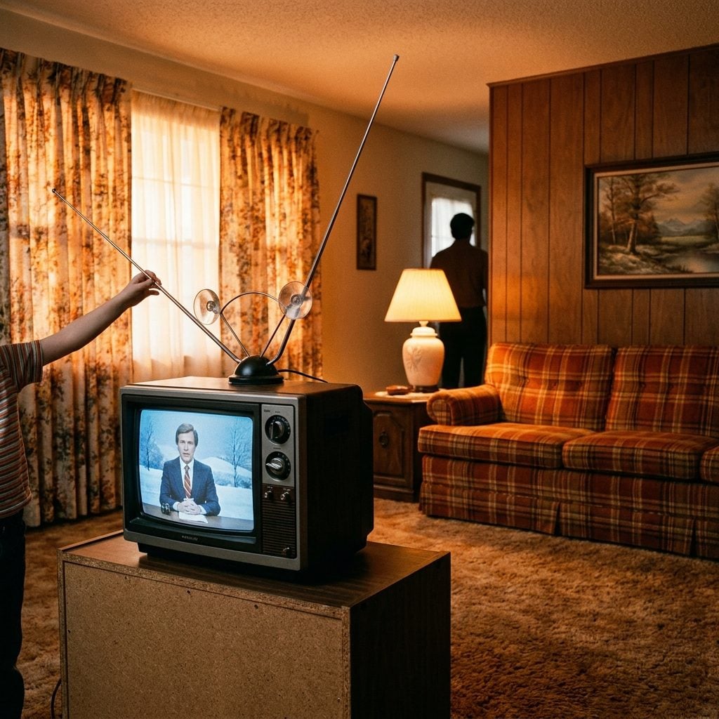 The Suction-Cup TV Antenna You Rotated by Hand While Someone Yelled 'Right There!'