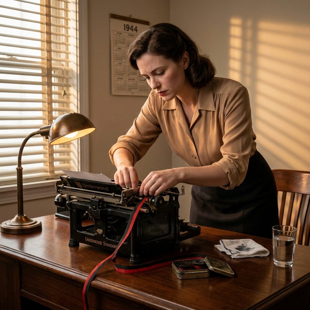Re-Thread Ribbon Into a Typewriter Without Smearing Ink Across Both Hands