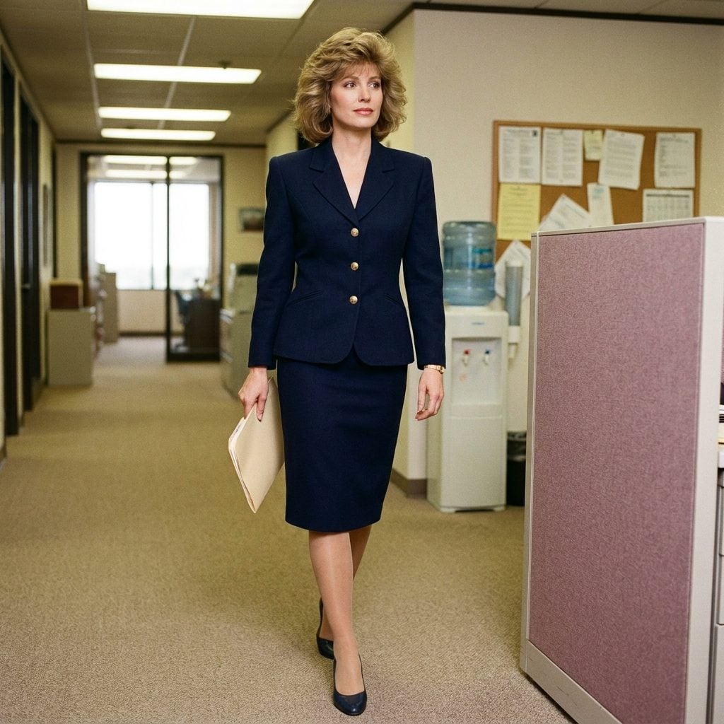 The Matching Skirt Suit in Navy or Gray That Meant You Were Serious