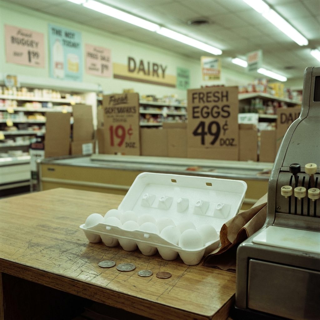 Eggs: 61 Cents a Dozen, Right There in the Styrofoam