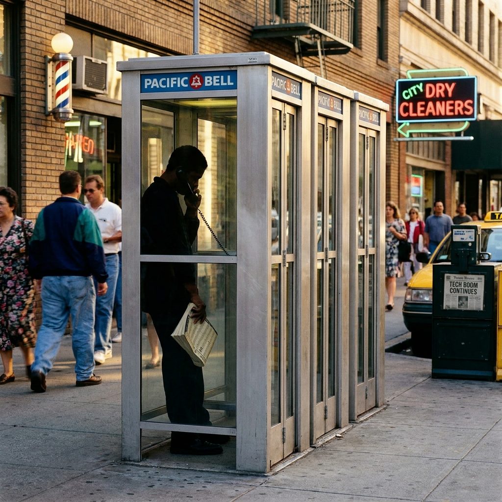 Phone Booths Would Still Line Every Downtown Block Like Glass-Walled Sentry Posts