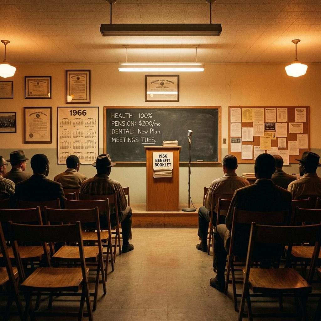 The Benefit Package Explained at the Hiring Hall, Out Loud, By a Person
