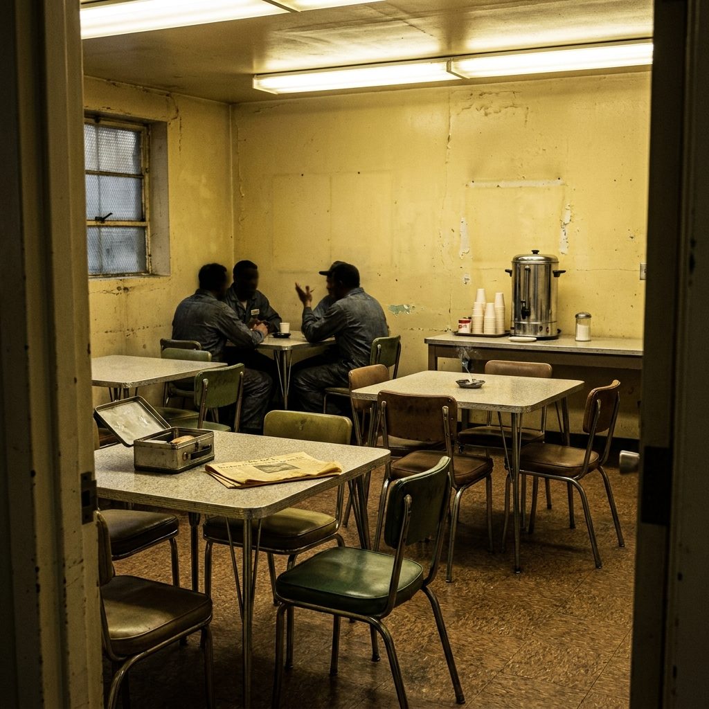 The Break Room Where Everybody Sat by Department and Nobody Had to Be Told