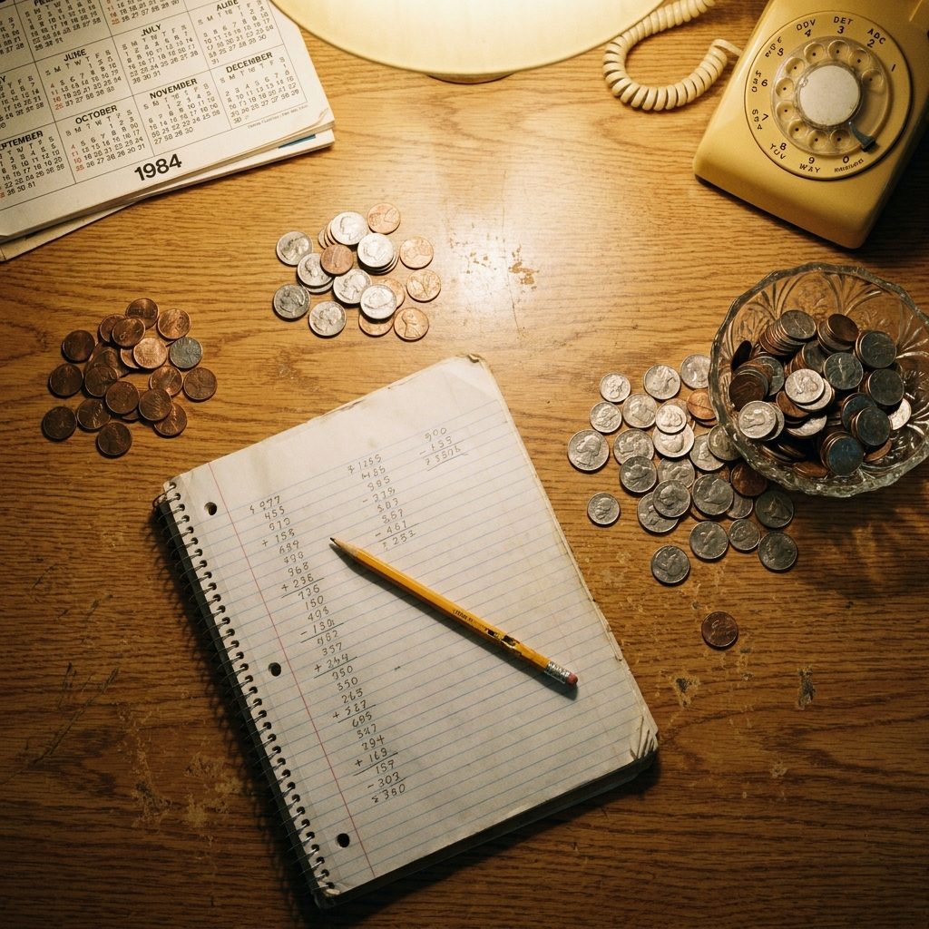 Counting Change on the Kitchen Table Like a Tiny Accountant