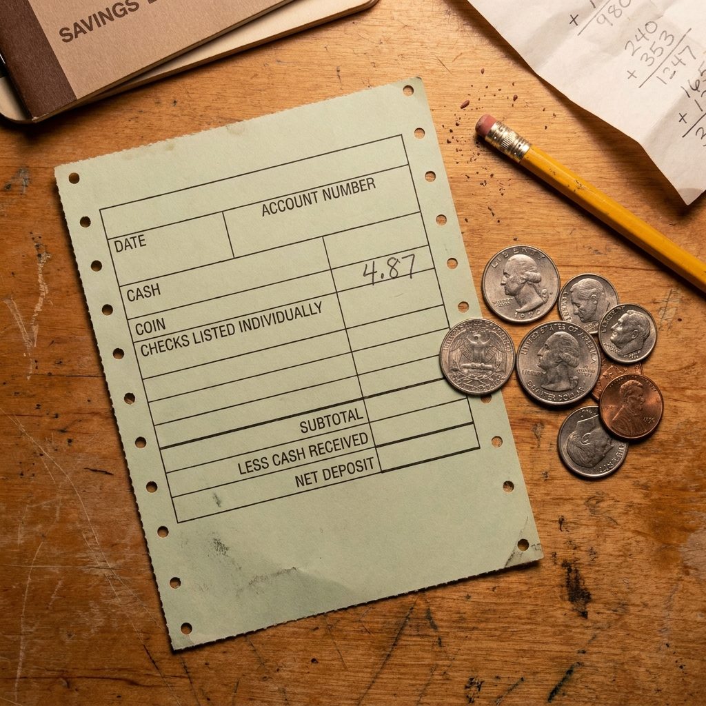 The Deposit Slip You Had to Fill Out by Hand and the Line for 'Coin' That You Always Got Wrong