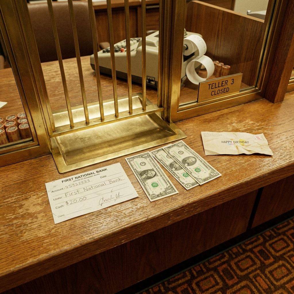Depositing Your Birthday Money Before You Had Time to Spend It on Anything Good
