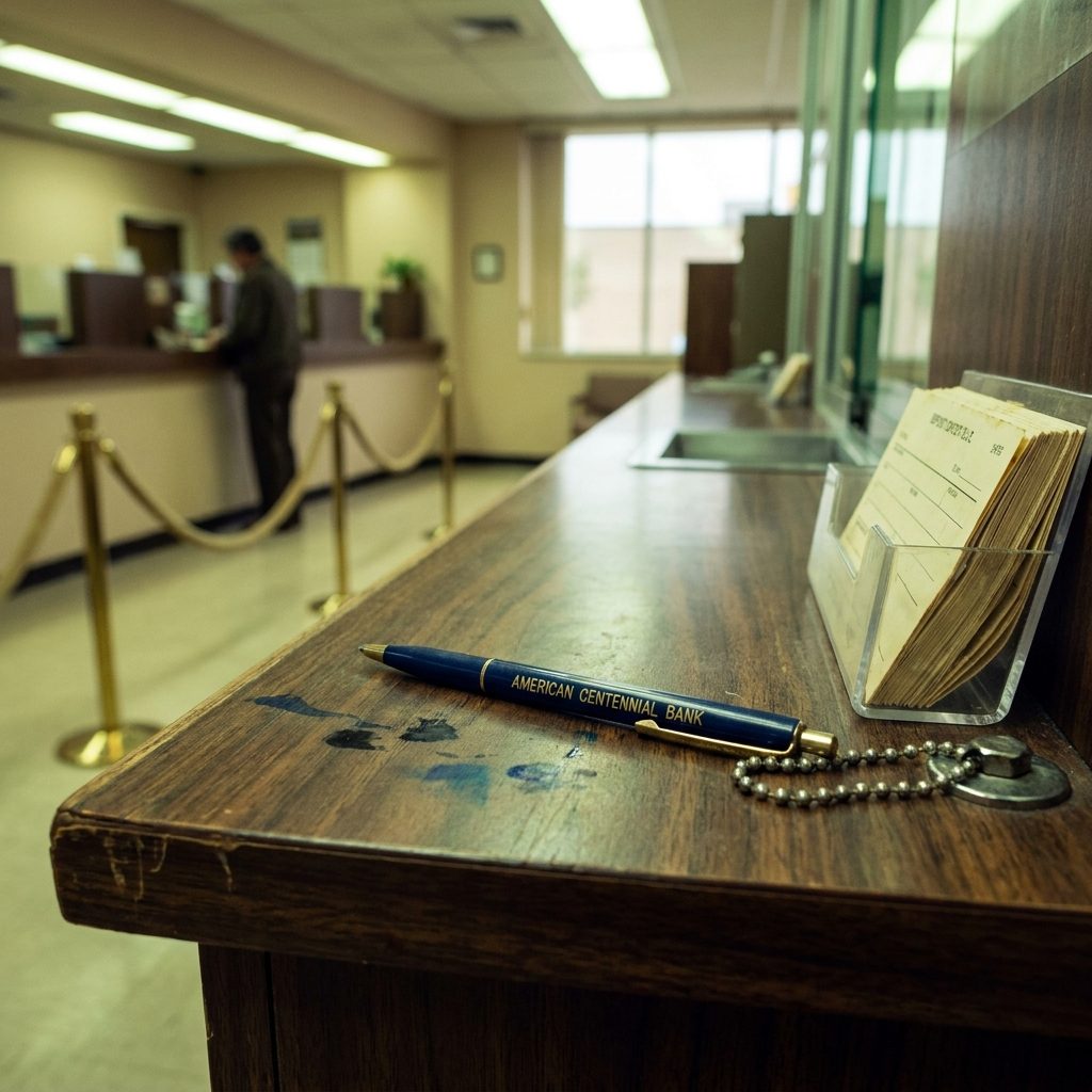 The Pen on a Chain That You Had to Use Because Apparently Bank Pens Were Worth Stealing