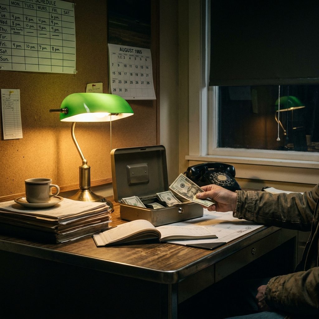 Getting Paid Cash for Staying Late With Nothing Written Down