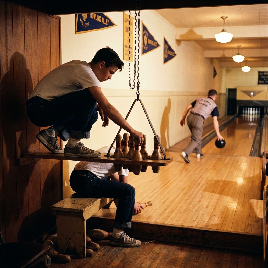 The Bowling Alley Pinboy Who Wasn't Yet Replaced by a Machine