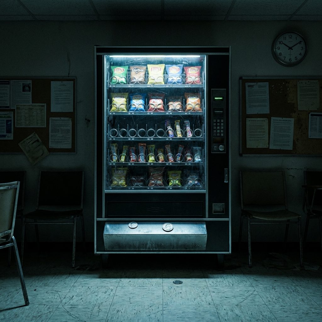 Eating Lunch From the Break Room Vending Machine