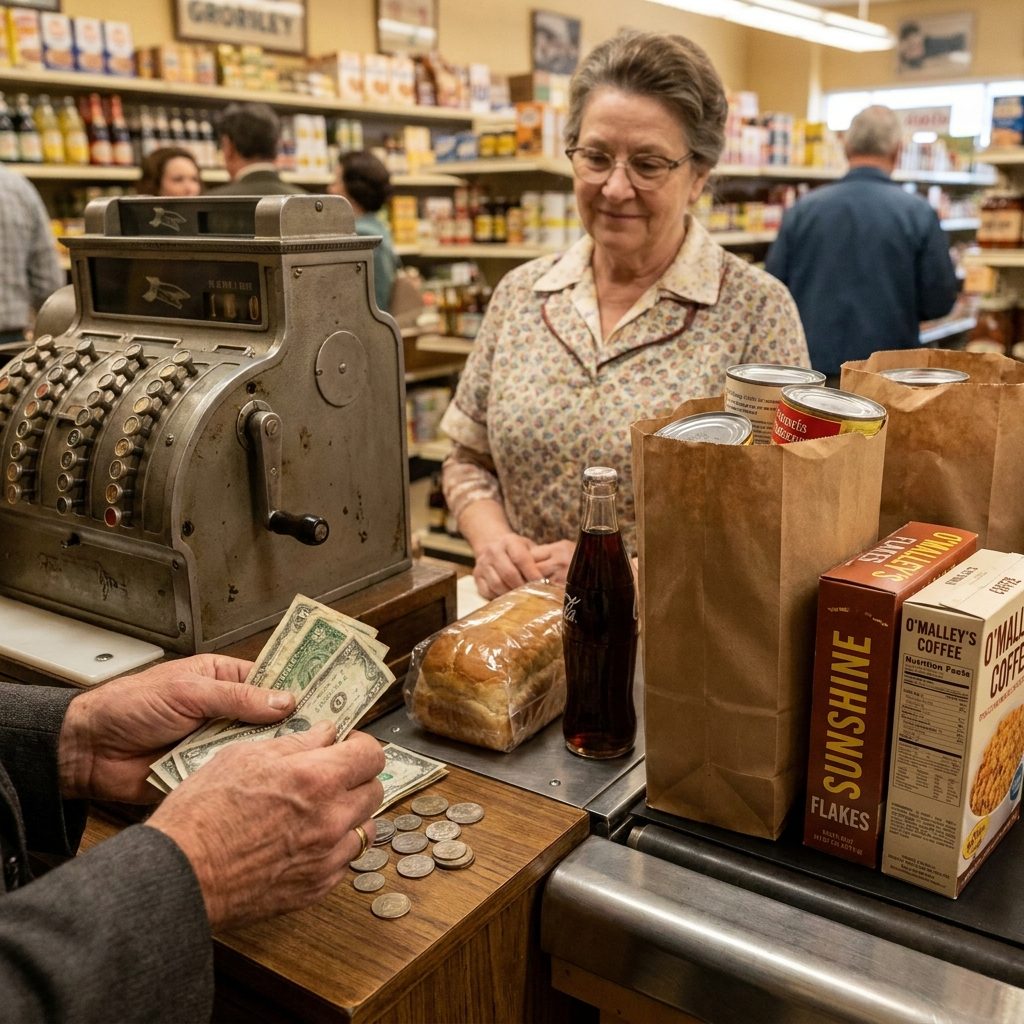 Buying Groceries That Same Evening With Cash You Could Actually Count Out at the Register