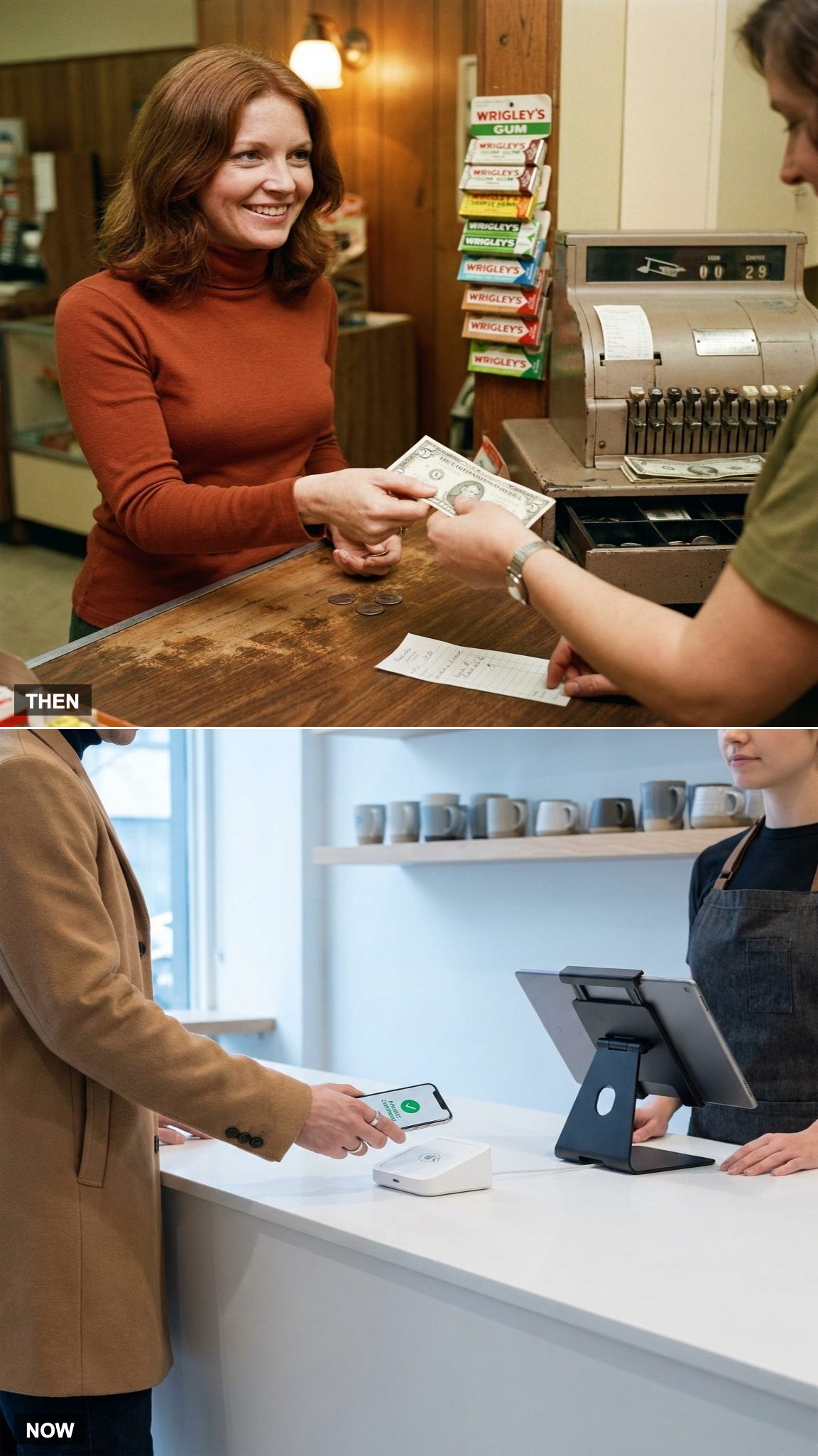 Cash on the Counter vs. Tap to Pay