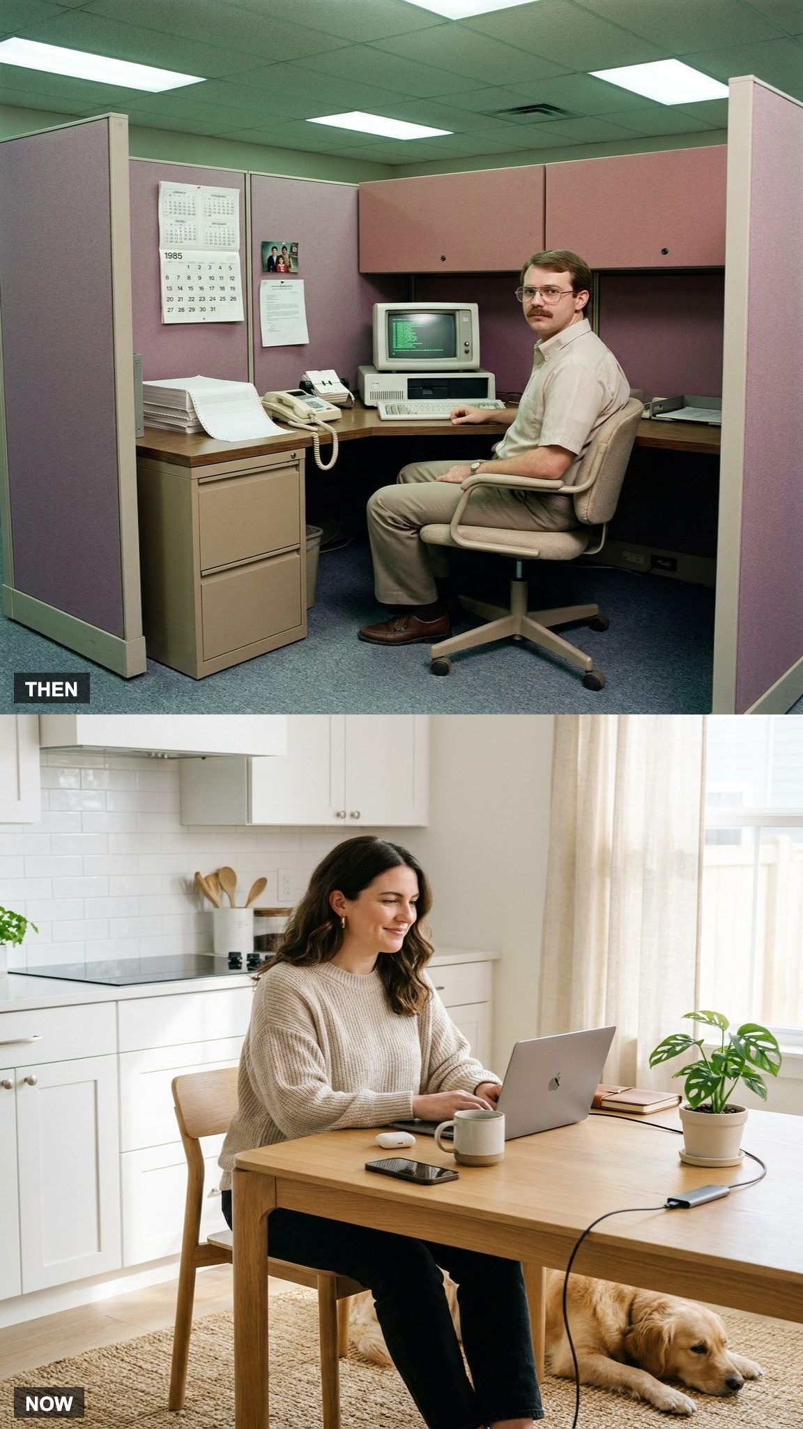 The Cubicle as Home Base vs. Work From Anywhere