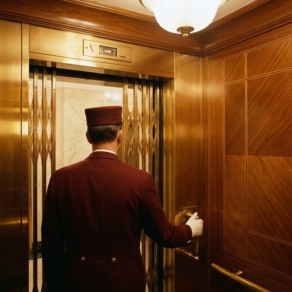 The Elevator Operator Who Called Out Floors Like a Conductor