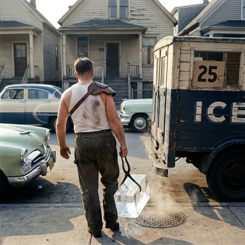 The Ice Man Who Hauled Frozen Blocks Up Three Flights Before Breakfast
