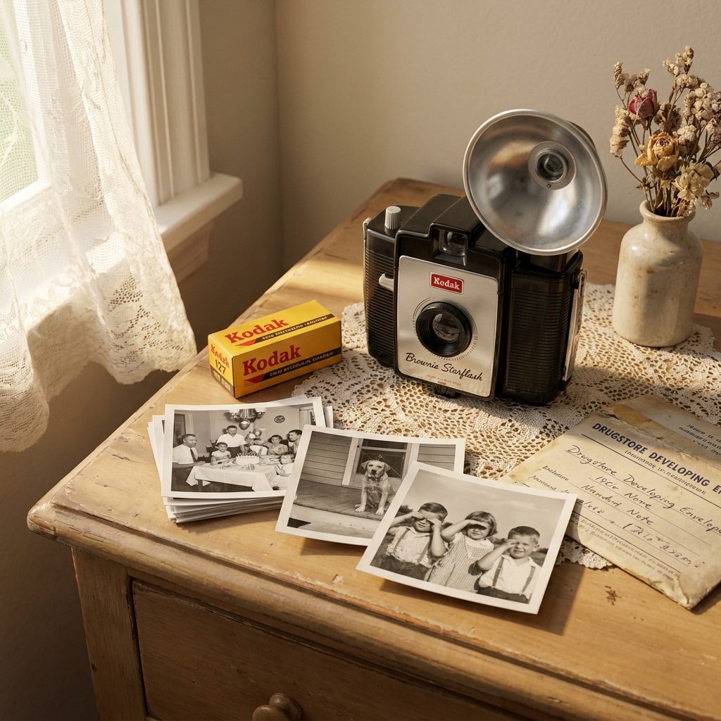 A Kodak Brownie Camera and a Roll of Film: About $8 Total