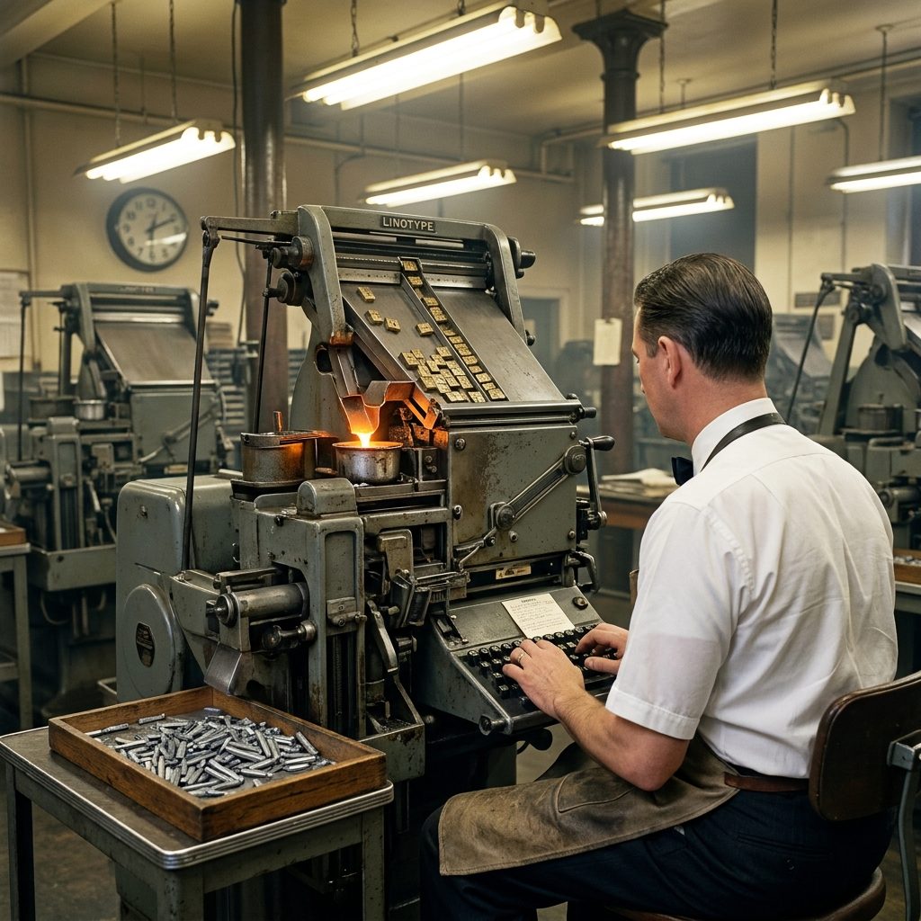The Linotype Operator Who Set Tomorrow's Newspaper in Molten Lead