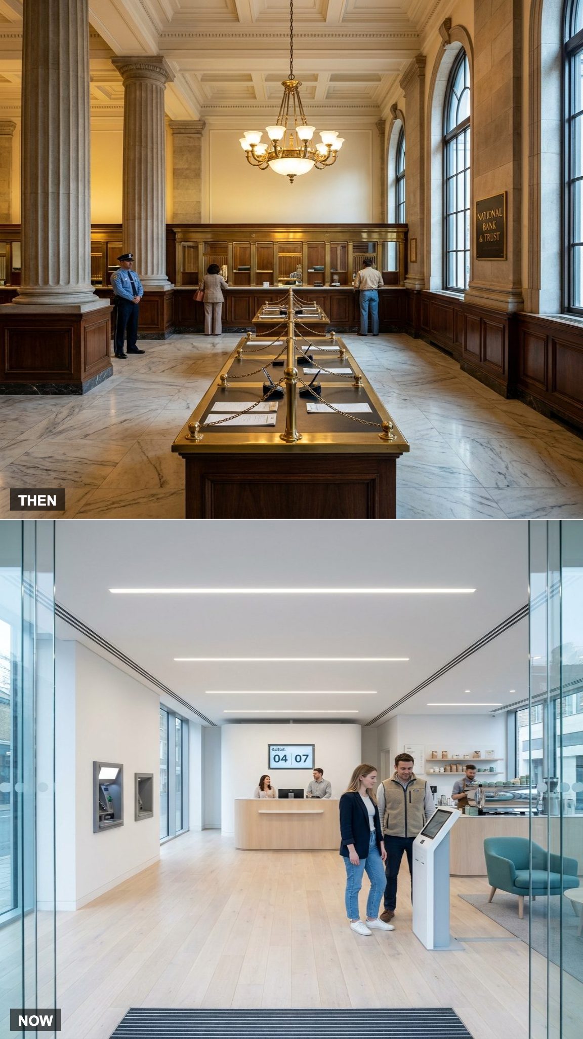 Marble Floors and Grand Columns vs. Retail-Store Branches