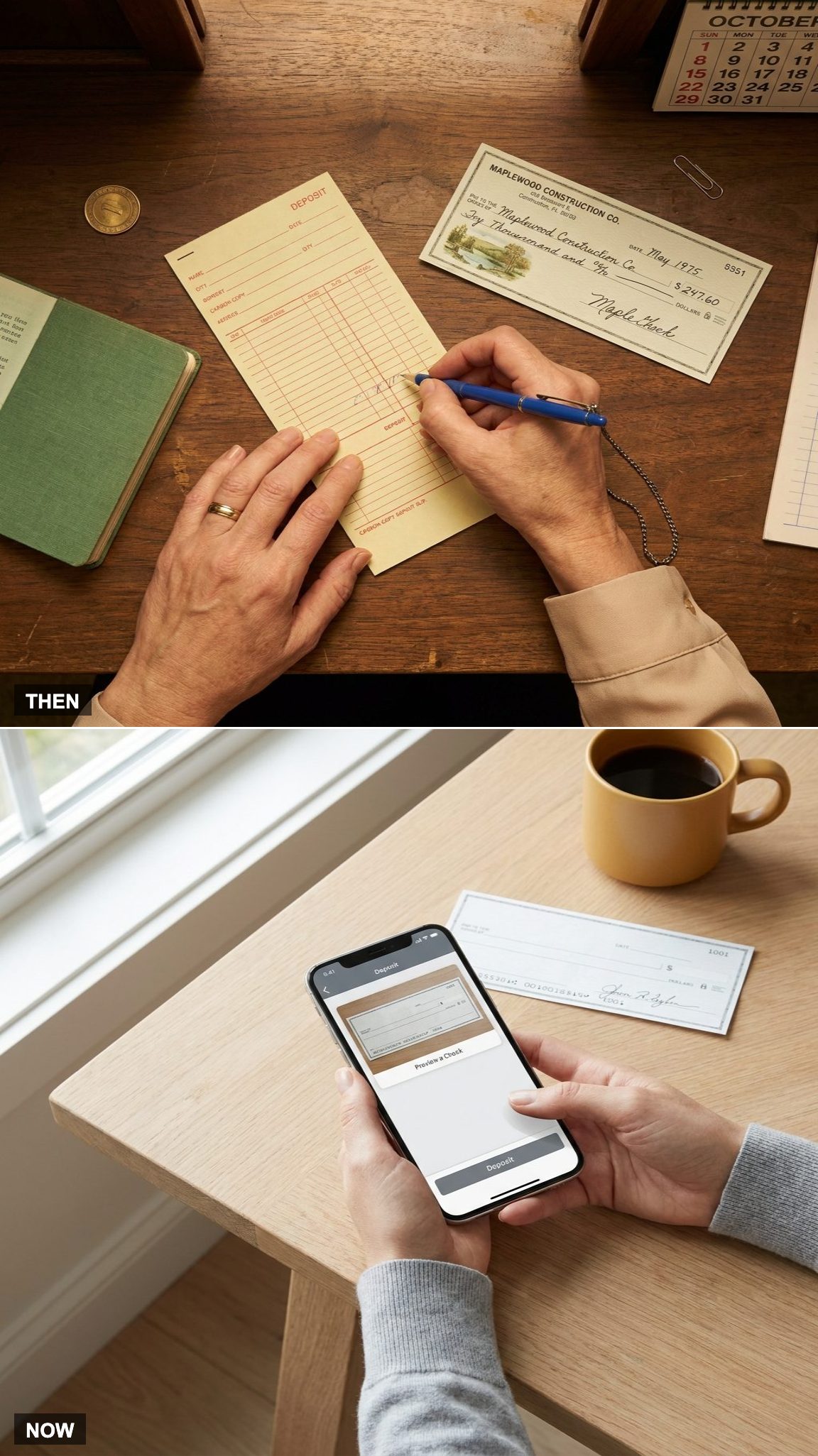 Paper Deposit Slips vs. Depositing a Check With Your Phone