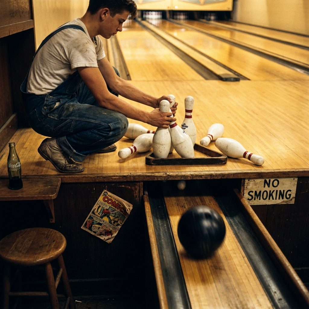 The Pinsetter Boy Who Reset Bowling Pins by Hand in the Back of the Alley