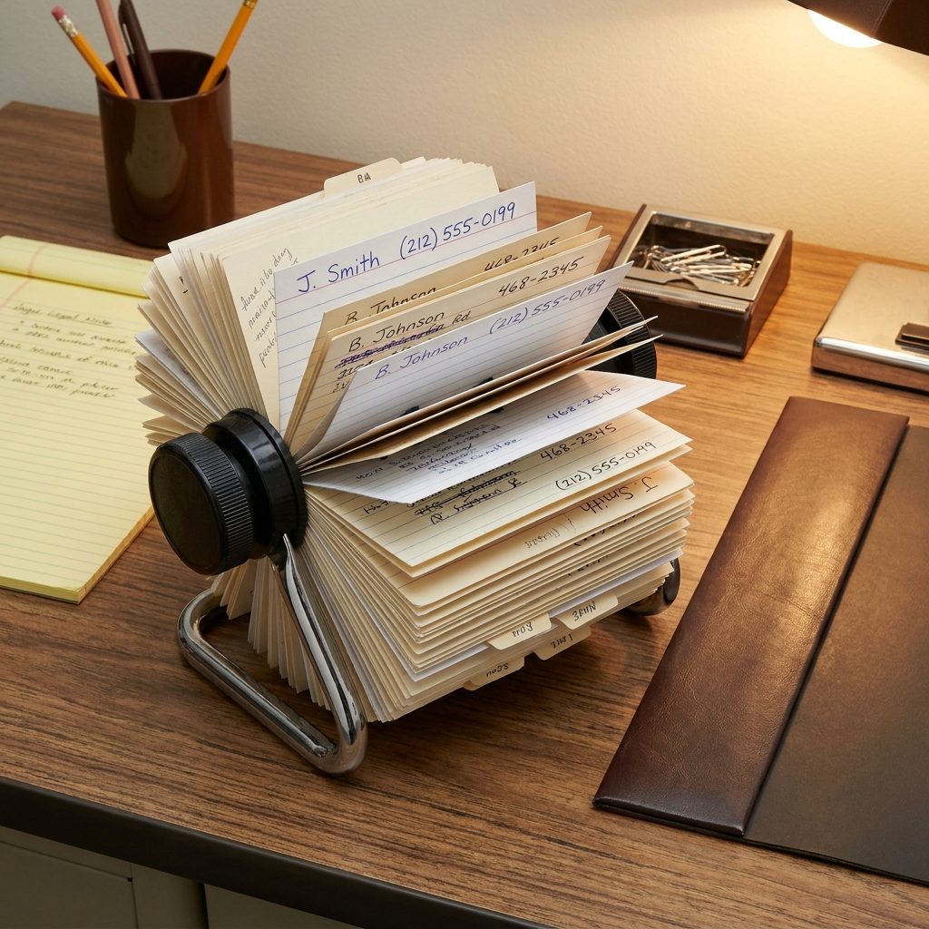The Rolodex Sitting Open on Your Predecessor's Desk, Half the Cards in Someone Else's Handwriting