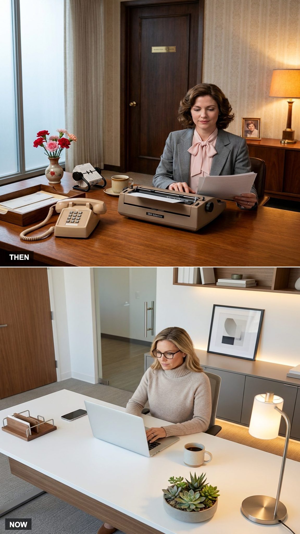 Before: Secretaries Typed Every Letter | After: Employees Create and Send Their Own Documents