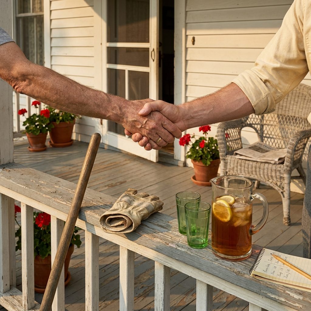 Settling a Debt With a Handshake and a Promise to Mow the Lawn All Summer