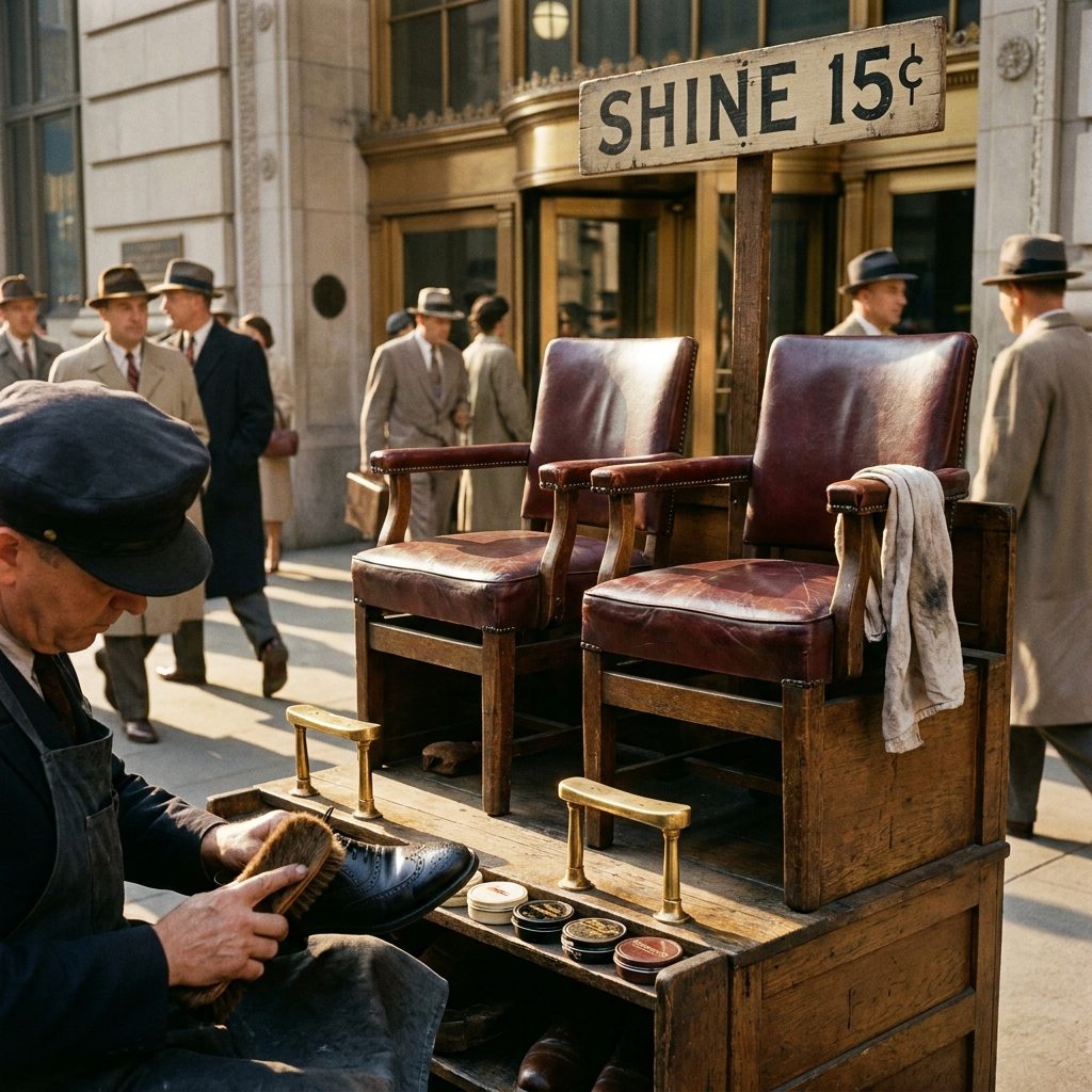 The Shoe Shine Man Who Held Down the Corner Outside the Train Station
