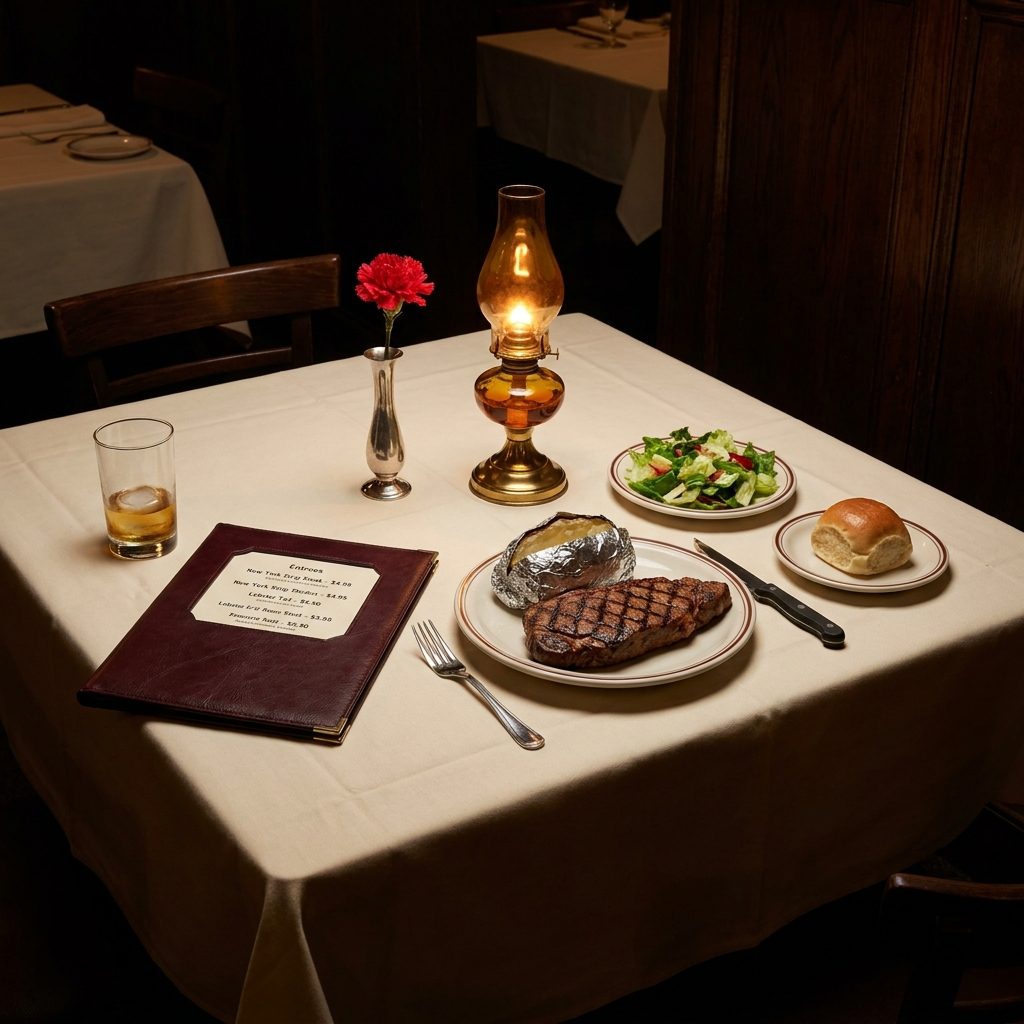 A Sit-Down Steak Dinner at a Nice Restaurant: About $3.50 in 1965