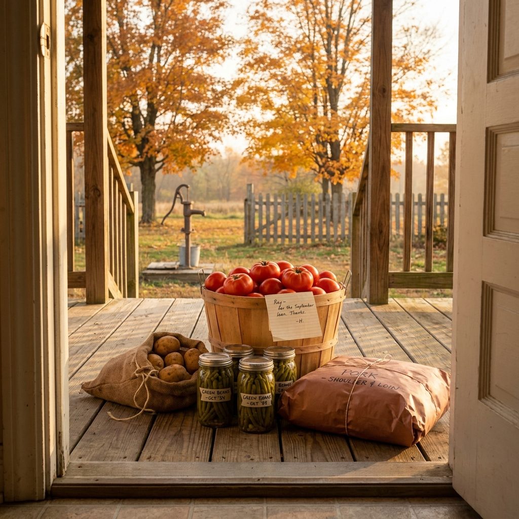 Squaring Up a Neighbor's Loan With a Bushel of Tomatoes and Half a Hog