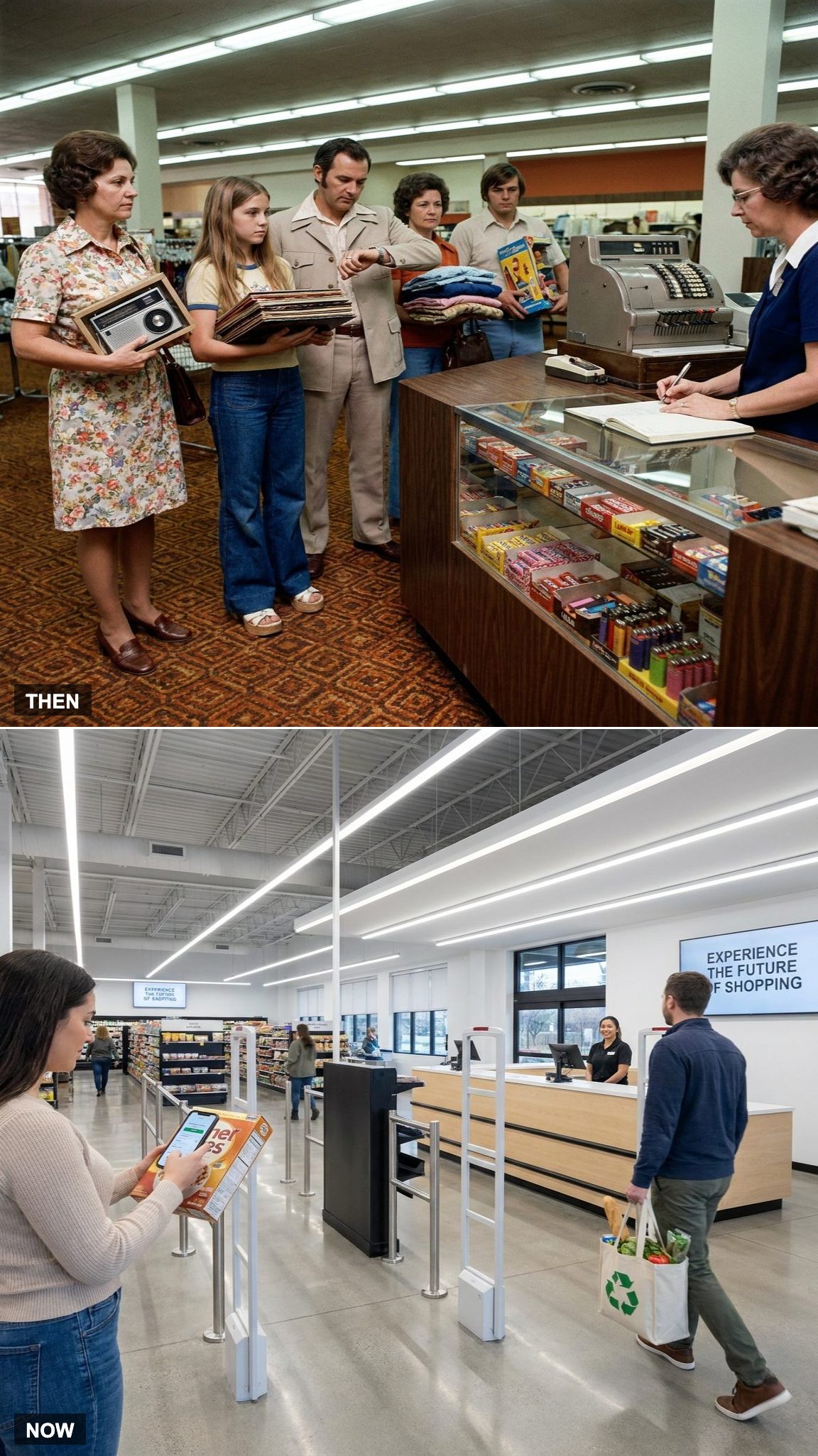 Waiting at the Register vs. Scanning Straight From Your Pocket