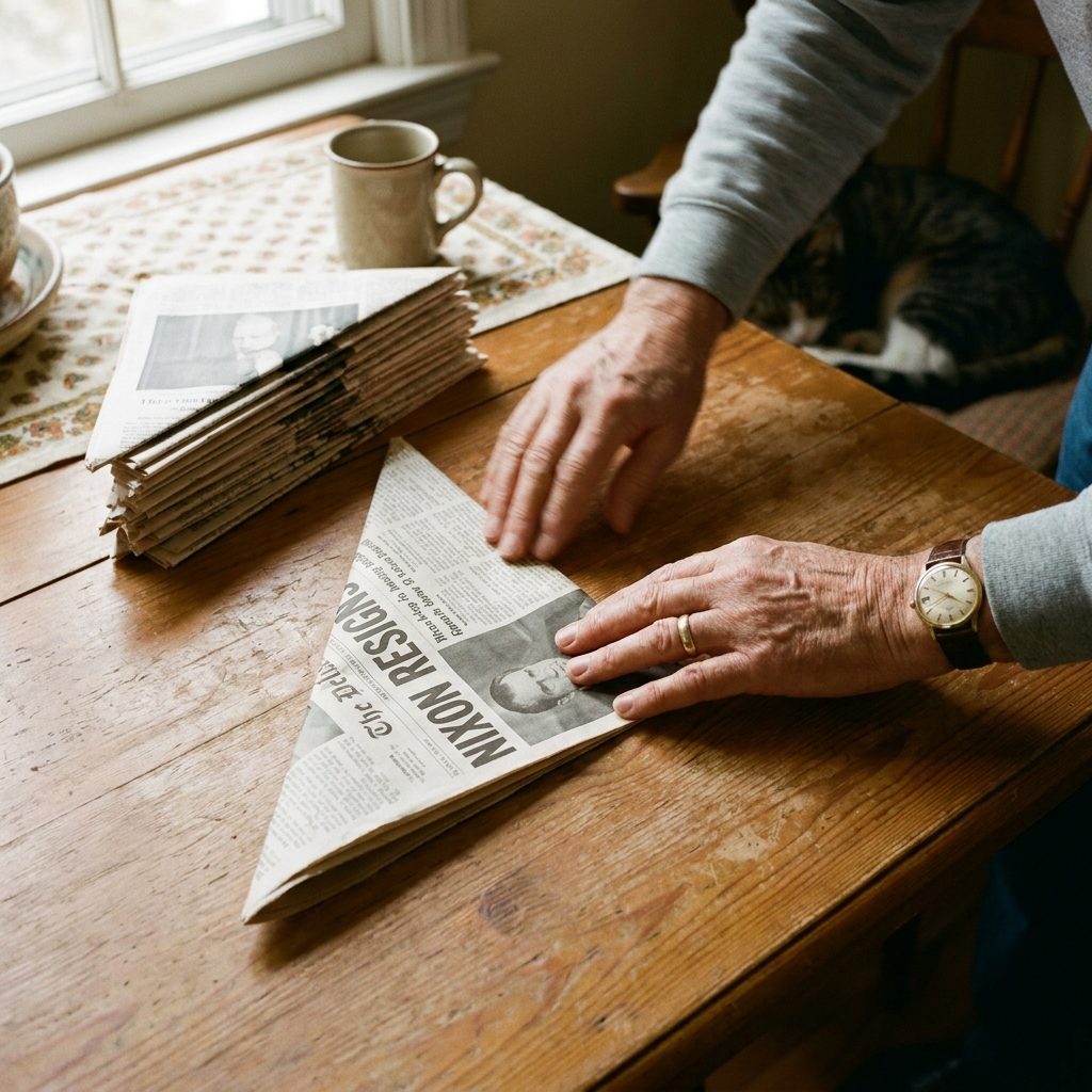 Folding Newspapers by Hand Until It Was Muscle Memory