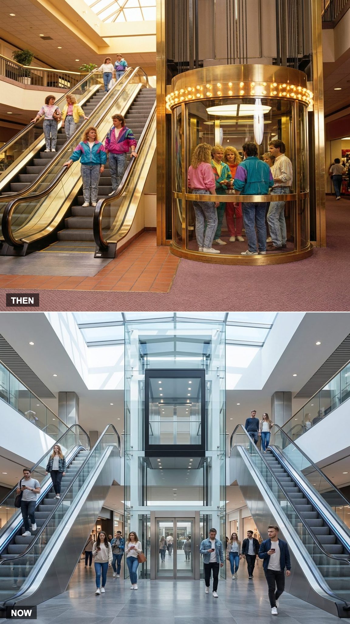 Glass Elevators and Escalators