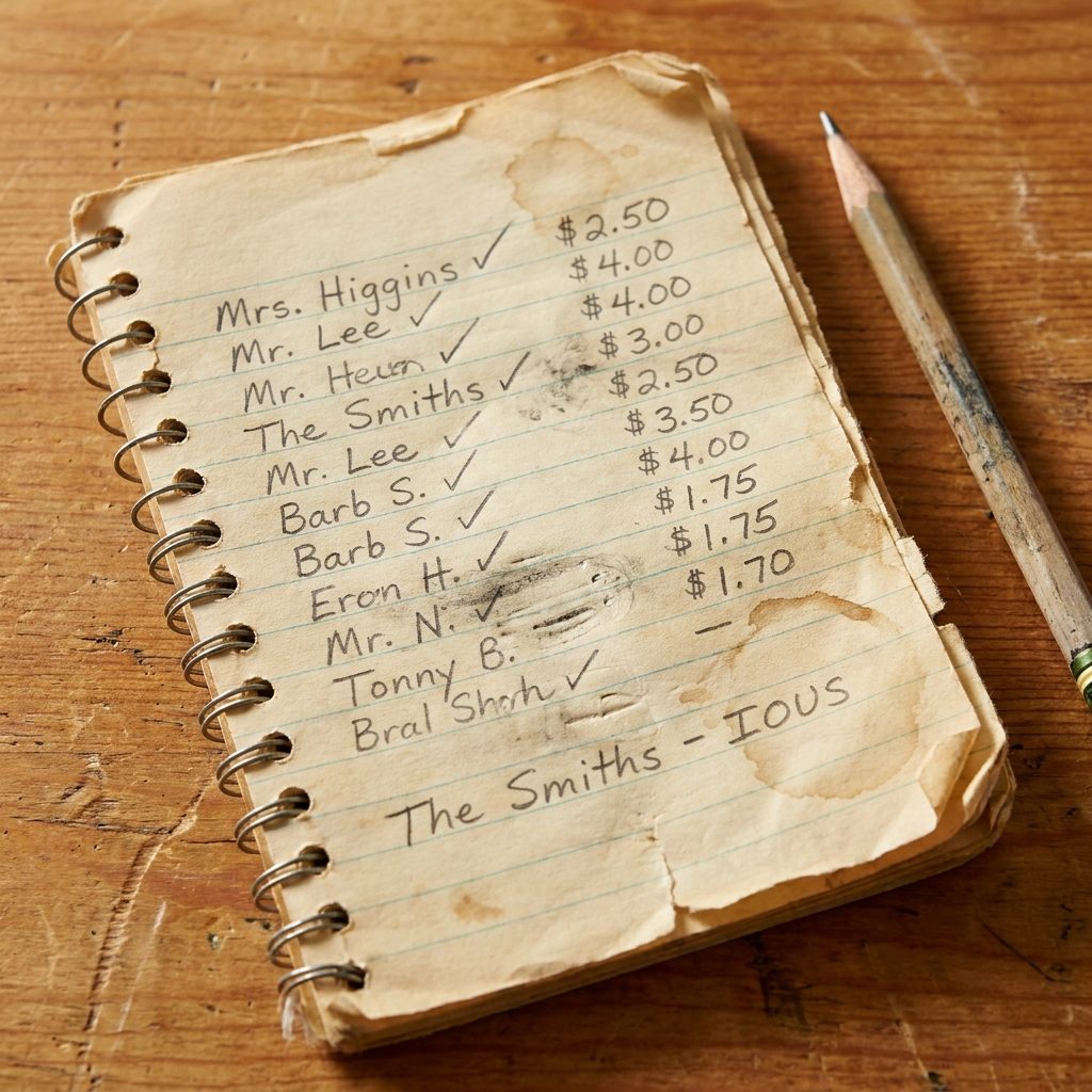Keeping a Customer Payment Ledger in a Little Spiral Notebook