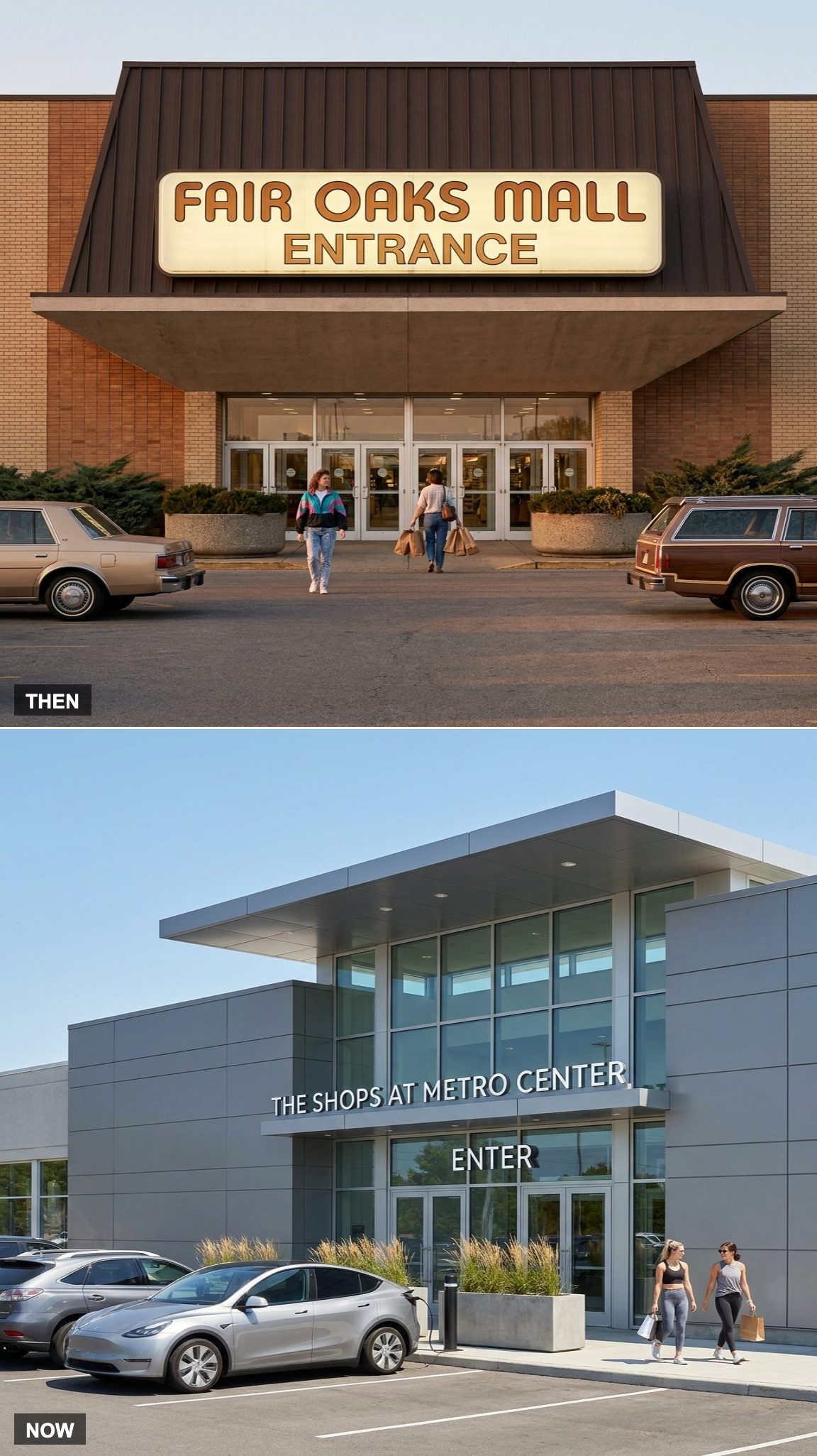 Mall Entrances and Grand Facades