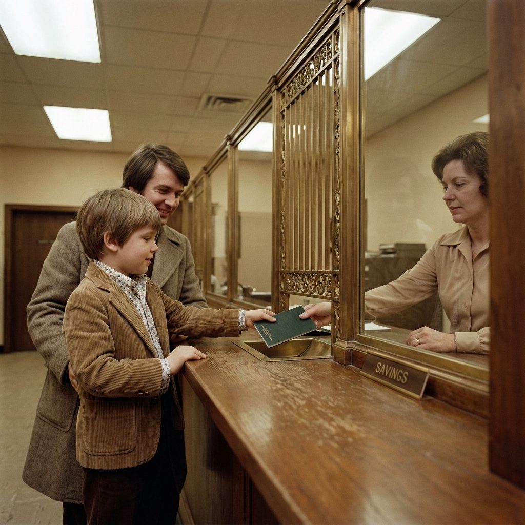 Opening Your First Passbook Savings Account at the Local Bank