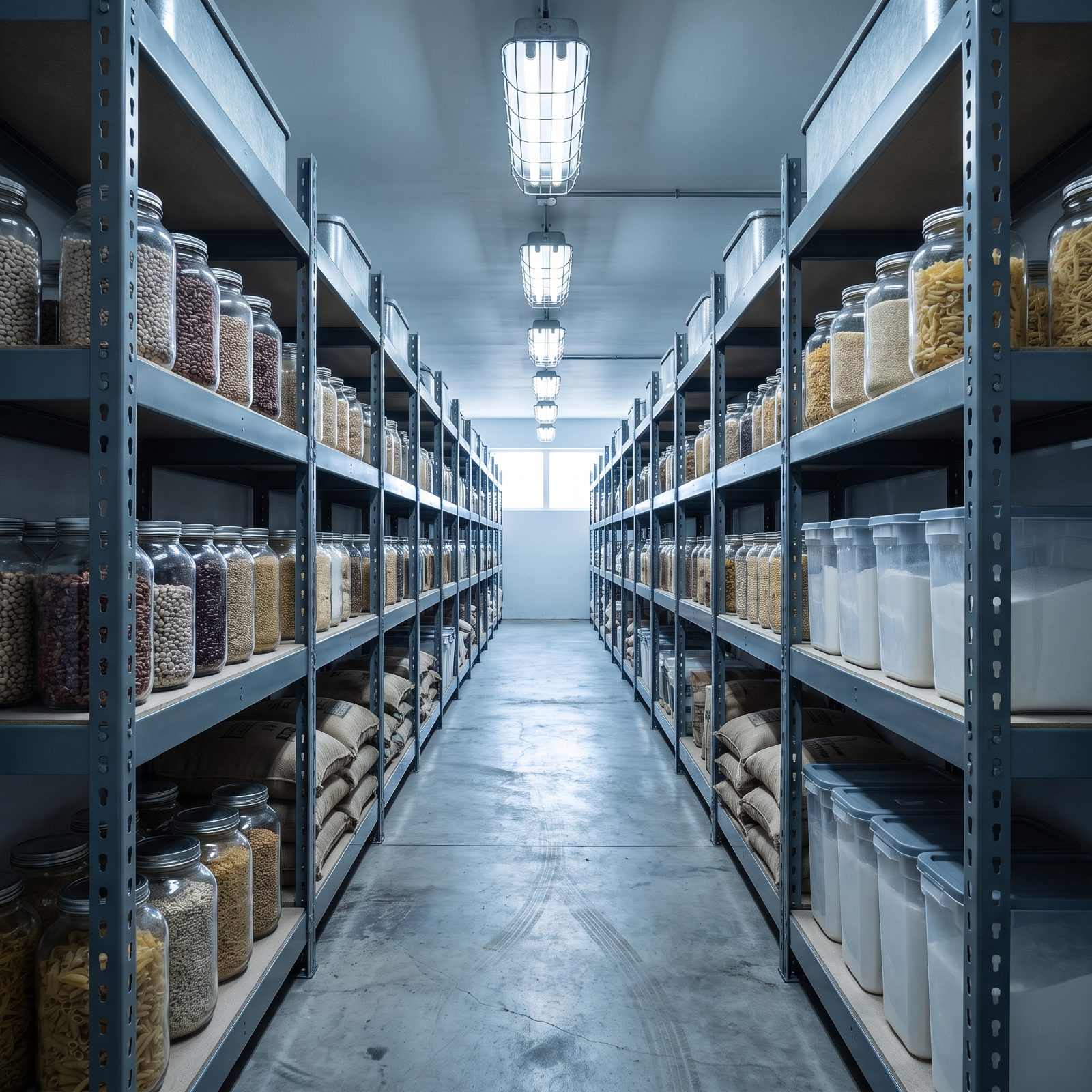 The Bulk-Food Shelves vs. Groceries Stacked Around the Kitchen