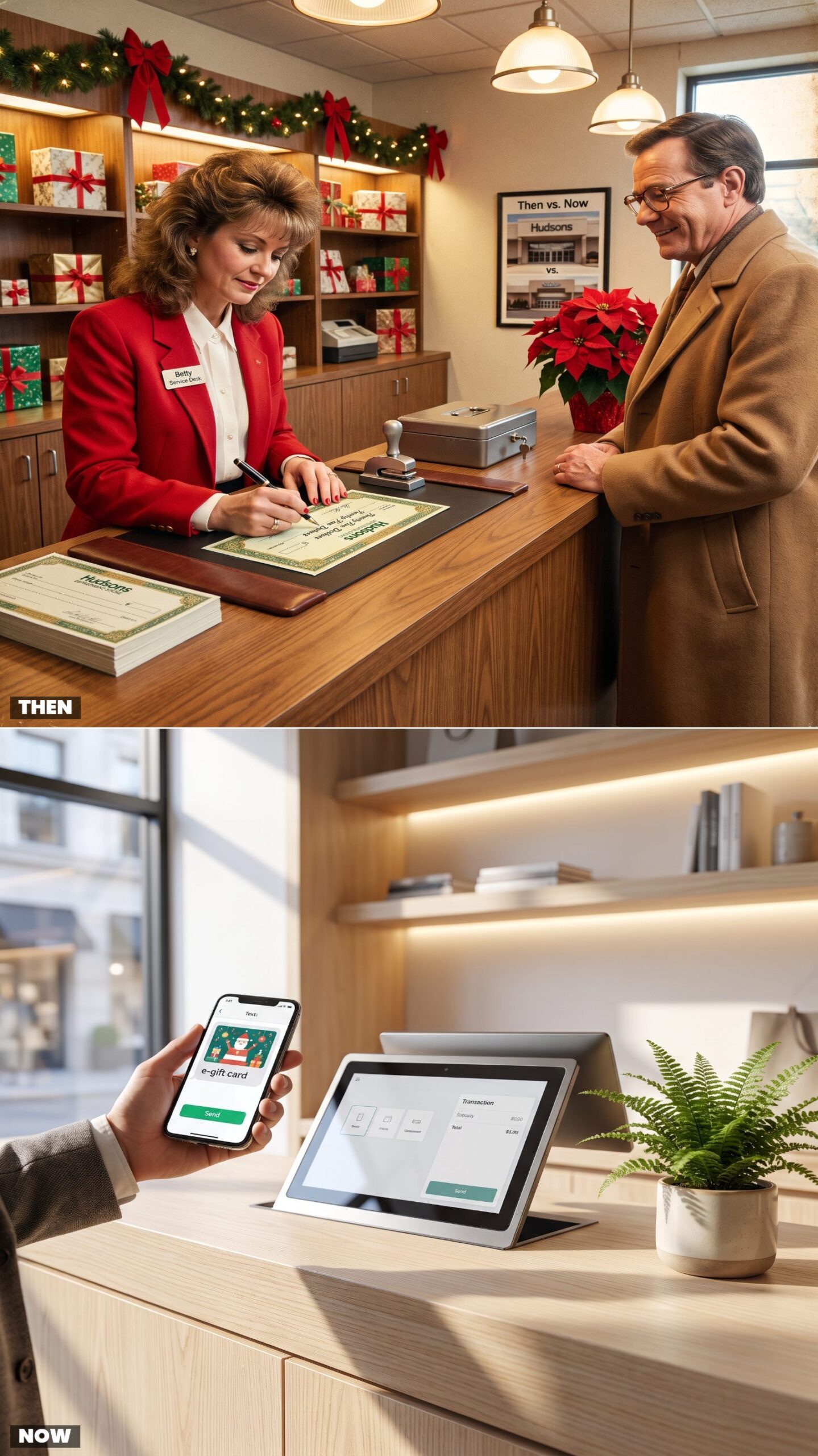 Buying a Paper Gift Certificate vs. Texting an Electronic Gift Card