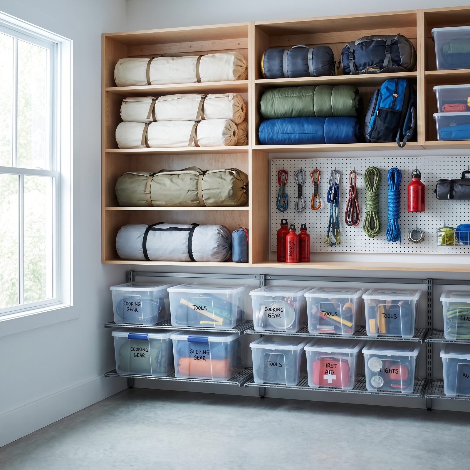 The Camping-Gear Shelves vs. Tents Stored Under the Bed
