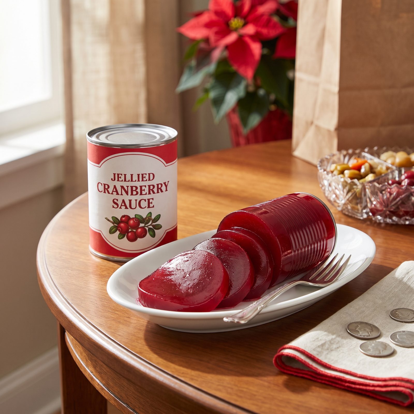A Can of Jellied Cranberry Sauce: About 17 Cents