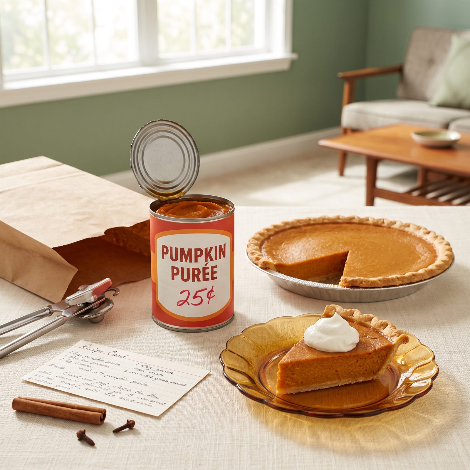 A Can of Pumpkin Purée: Around 25 Cents