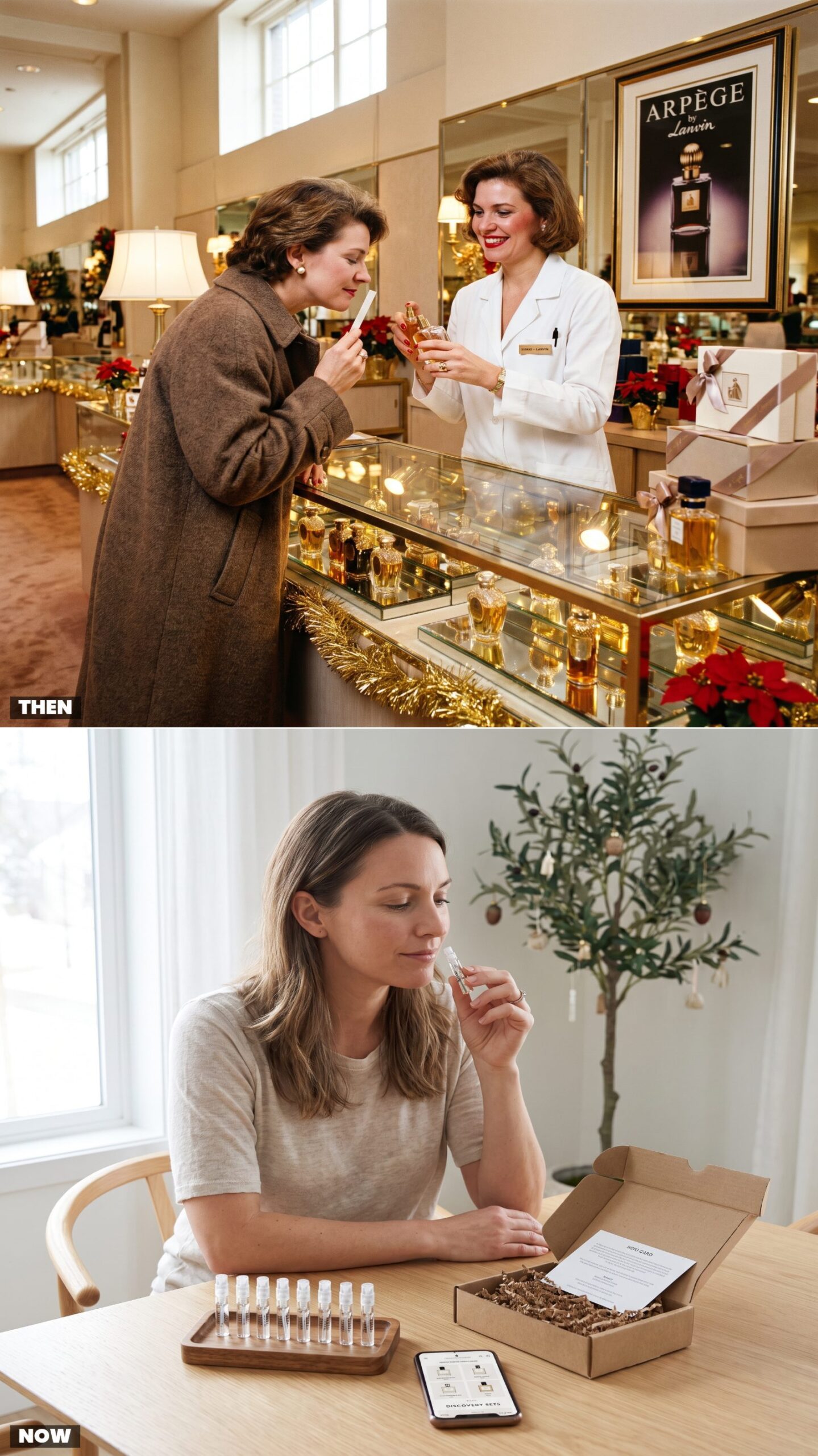 Choosing Perfume at the Cosmetics Counter vs. Ordering a Discovery Set Online