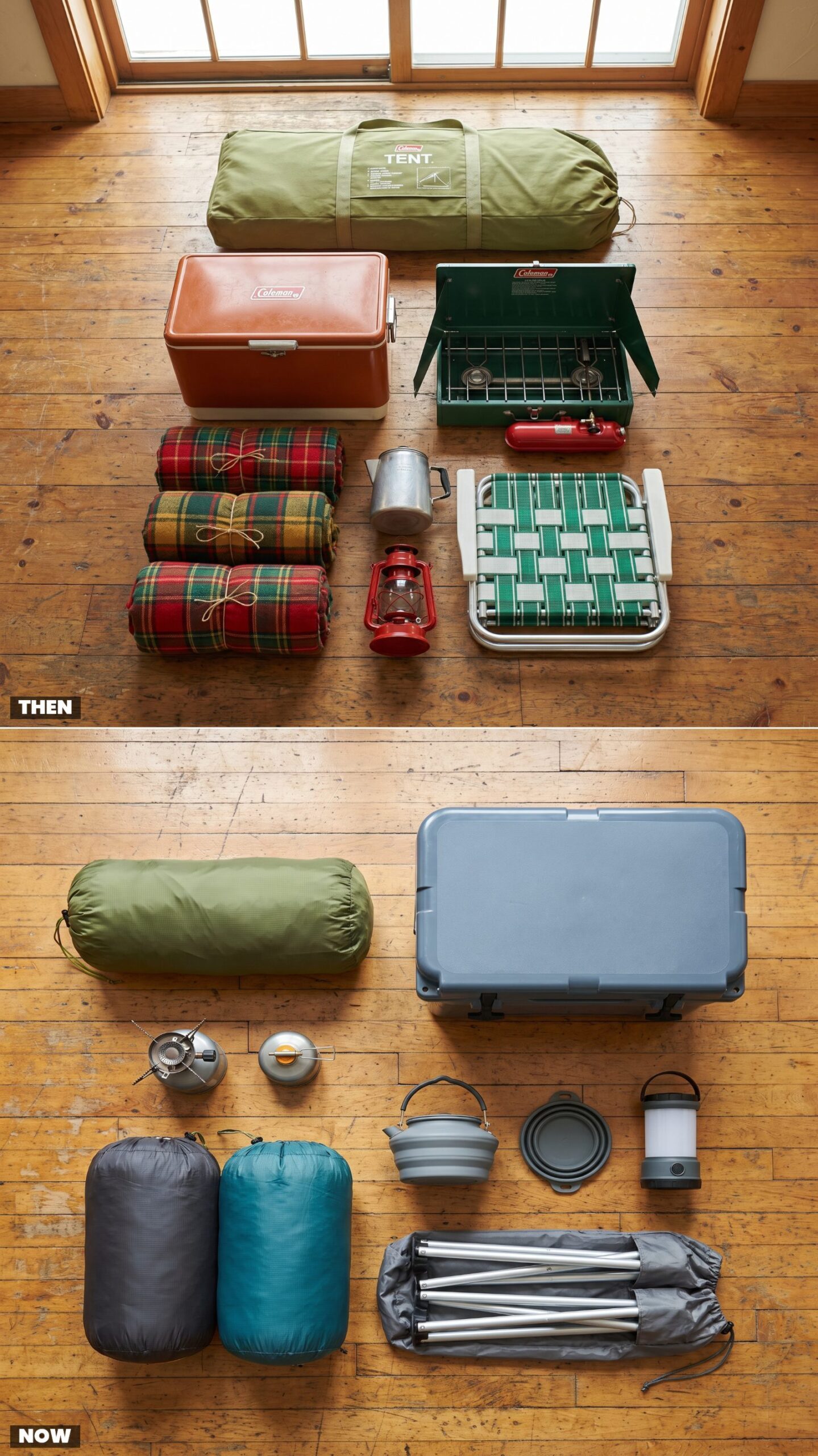 A Family Set of Camping Gear