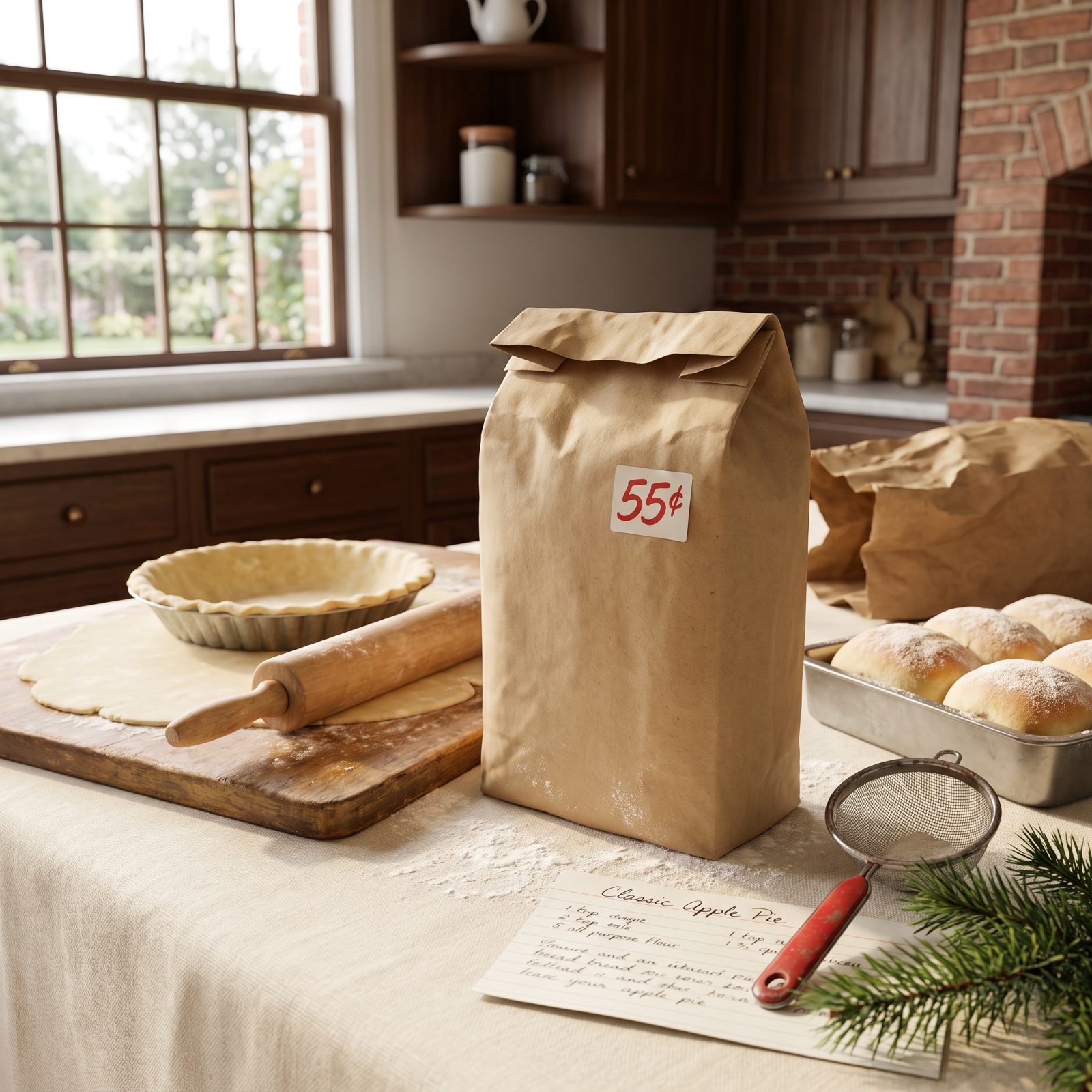 A Five-Pound Bag of All-Purpose Flour: Around 55 Cents