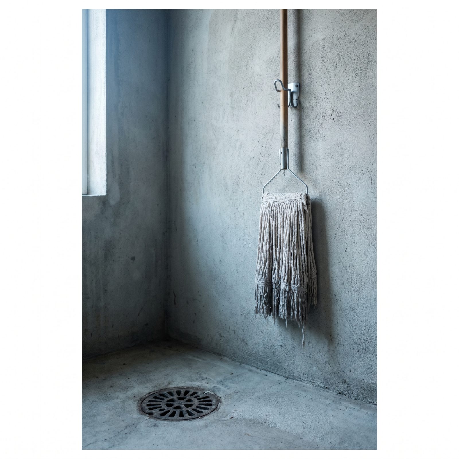 The Garage Cleaning Station vs. the Mop Standing Guard in the Bathroom